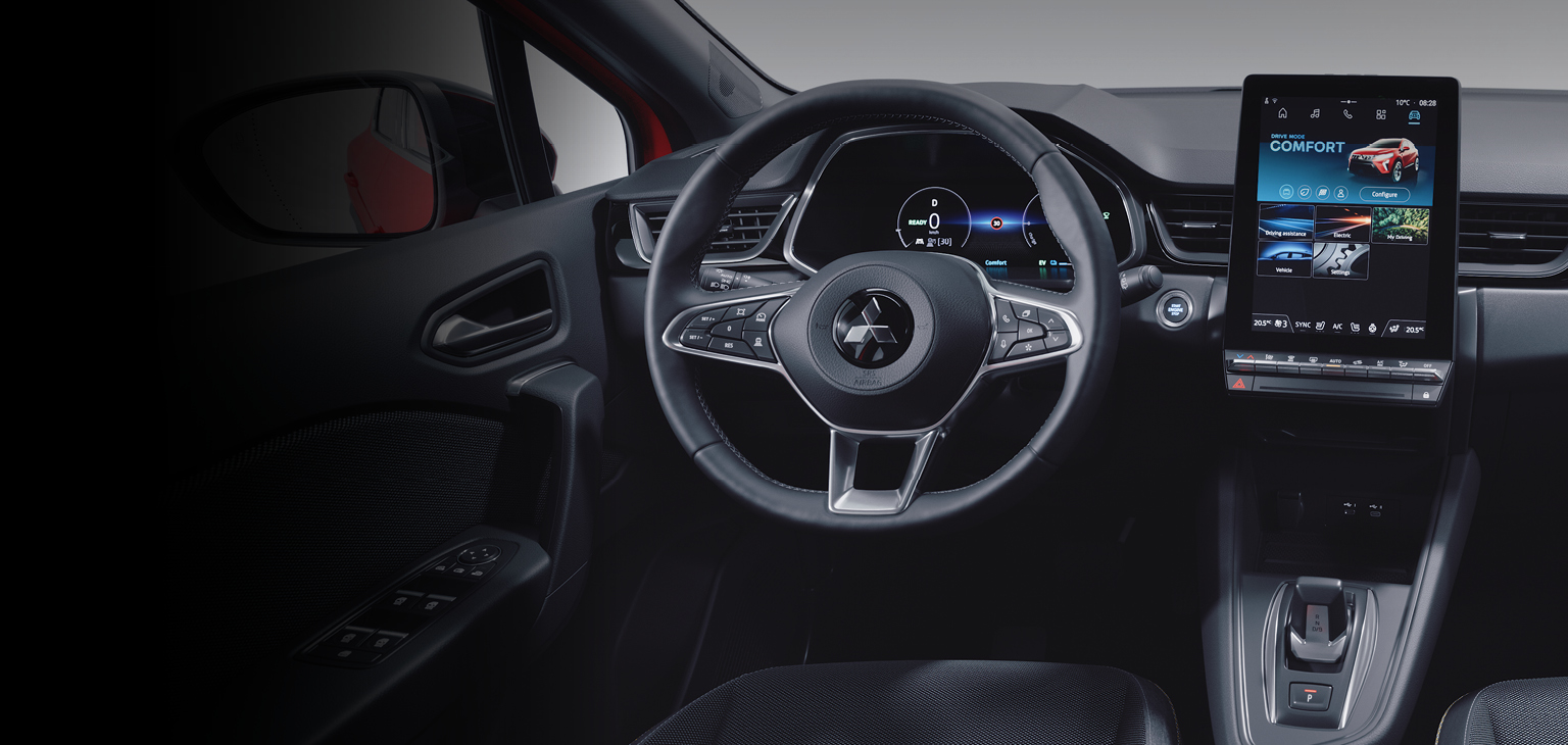 Detailaufnahme des Fahrerraums im ASX Edition.